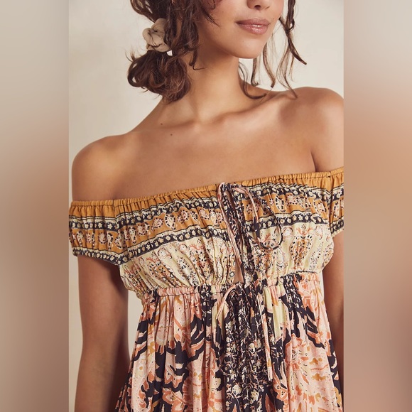 NEW Free People Bali Mariposa Slip Dress In Black Combo - Picture 4 of 15